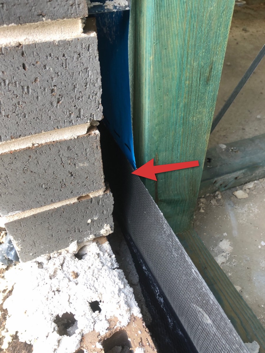 Sarking overlap, recorded on a lock-up inspection in Austral