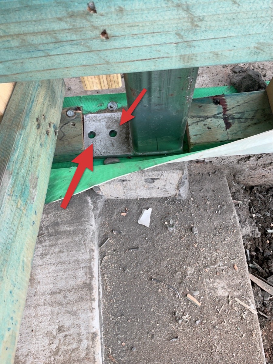 Steel columns at frame stage, Austral